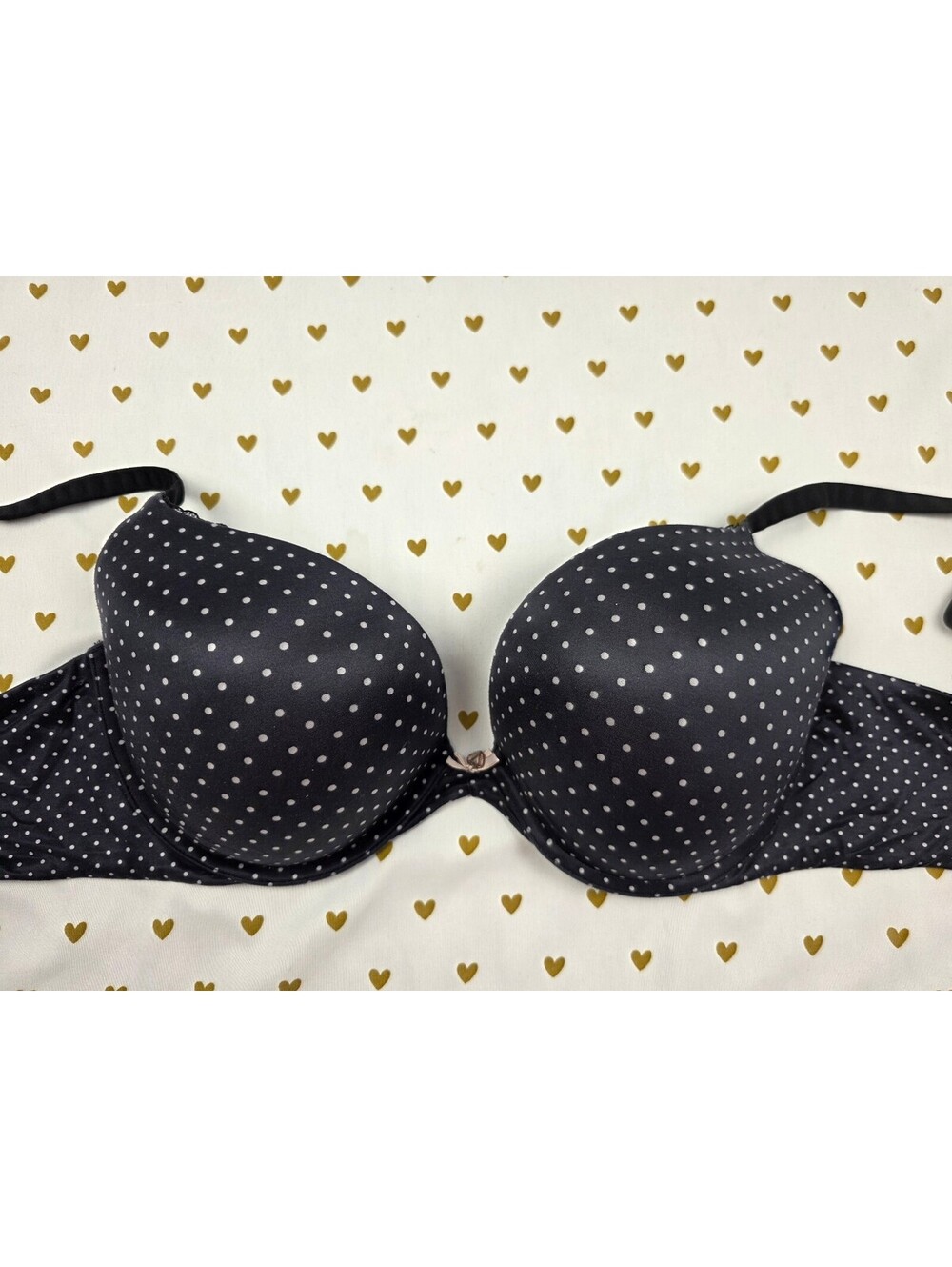 Victoria's Secret Polka Dot Push Up Bra Body By Victoria 34DDD 34F